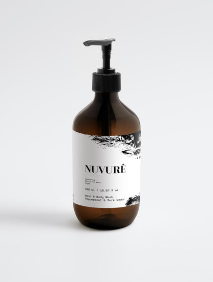 Hand & Body Wash, Peppermint & Dark Cedar